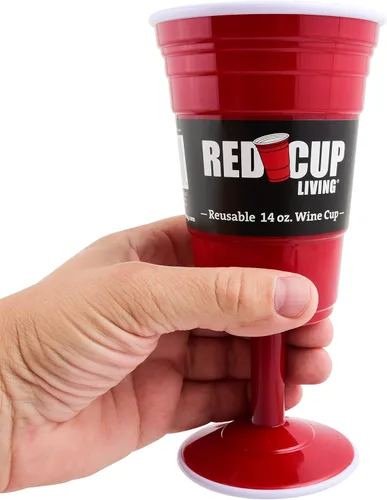Vista 8 de Malco Modes Retro Elegance & Red Cup Cheers Combo Vintage Cocktail Dress Red Cup Living Wine Glasses