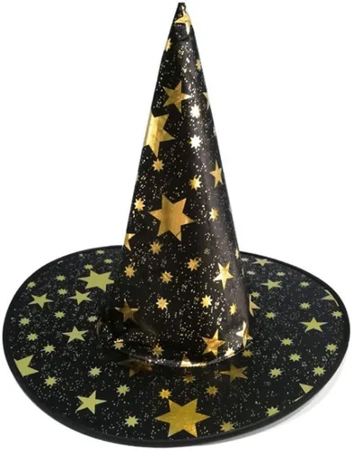 Vista 6 de HIHCBF Disfraz de bruja para niñas con sombrero de bruja, calabaza fantasma, calavera, estampado, cosplay