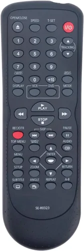 Vista 2 de SE-R0323 SER0323 Reemplazar el control remoto para Toshiba DVD Video VCR Combo Player SD-V296 SD-V296KU SD-V296KC SDV296 SDV296KU SDV296KC Cassette