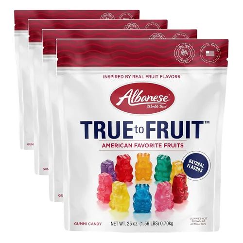 Vista 9 de Albanese World's Best True to Fruit™ - Gomitas de frutas favoritas estadounidenses, bolsa de caramelo de 0.75 onzas (paquete de 200)