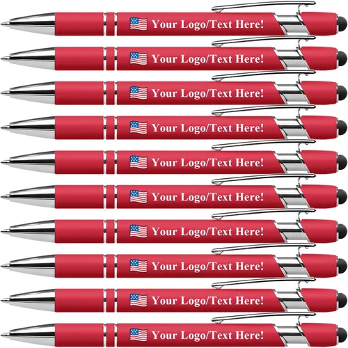 Vista 33 de Bolígrafos personalizados con lápiz capacitivo, bolígrafos personalizados impresos con tu logotipo o mensaje, ideales para regalos, promociones