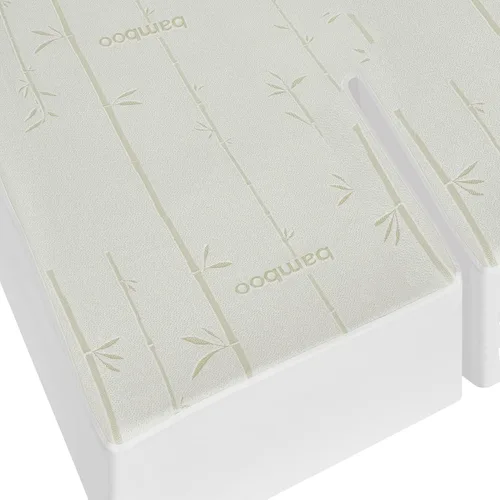 Vista 2 de Royal Bedding Protector de colchón impermeable, premium, hipoalergénico, viscosa derivada de bambú, suave y transpirable, estilo ajustado elástico