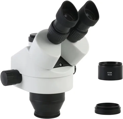 Vista 6 de Kit de accesorios para microscopio 3.5X 7X 45X 90X cabeza de microscopio trinocular simulfocal, zoom continuo 0.5X 2X Microscopio diapositivas