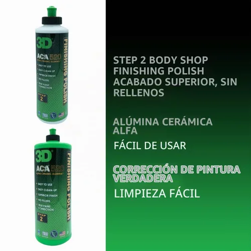 Vista 2 de 3D ACA 520 Pulimento de Acabado – 8 onzas – Paso 2 Body Shop Pulimento de Acabado – Fácil Limpieza, Acabado Superior, Sin Rellenos – Corrección