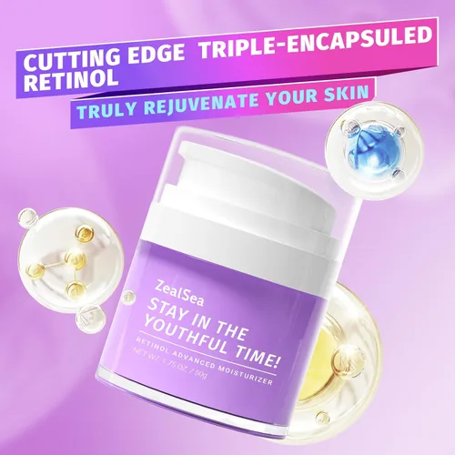 Vista 4 de Zealsea Set de refuerzo y renovación de hidratación: suero de ácido hialurónico al 2% y crema de retinol antienvejecimiento revitalizan