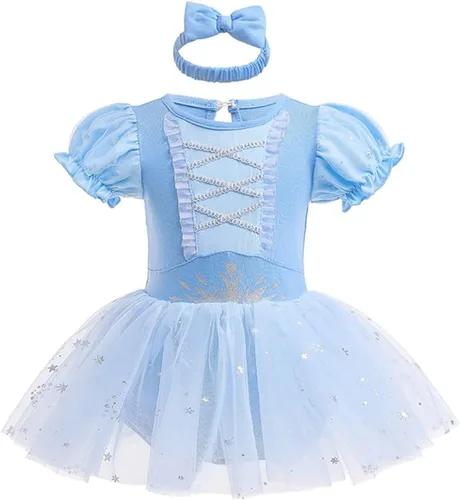 Vista 26 de Disfraz de princesa de Navidad para niñas, sirena, Bella, Sofía, para Halloween o cumpleaños, mameluco de tutú con diadema