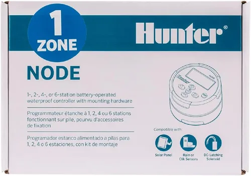 Vista 7 de Hunter rociador NODE100 con control de estación única con solenoide CC incorporado