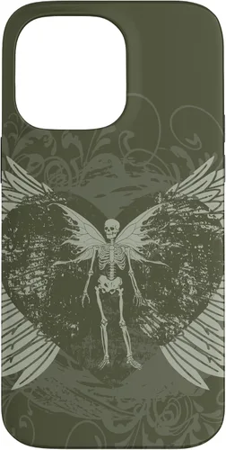 Vista 21 de Y2K Grunge Aesthetic Alt Goth Fairy Skeleton Wings Case for iPhone 17
