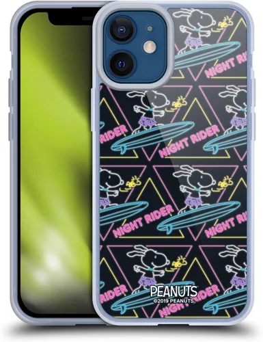 Vista 92 de Head Case Designs Funda de gel suave con licencia oficial de Peanuts Tropical Surf Snoopy Aloha Disco compatible con Apple iPhone 13 Mini Surf