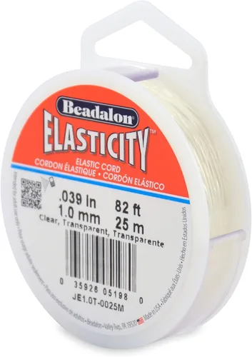 Vista 11 de Beadalon - Cordón elástico para joyería (0,5 mm, 5 m), color negro