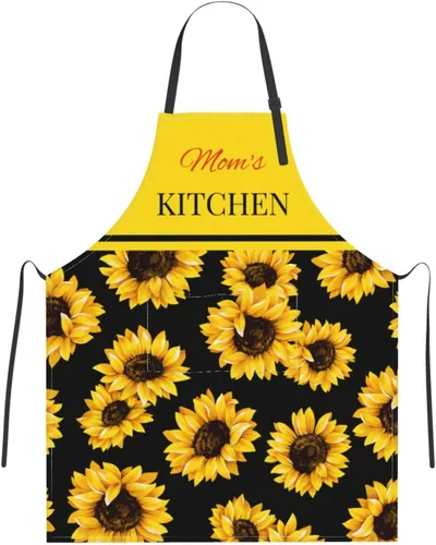 Vista 10 de Delantal personalizado para hombres y mujeres, delantal ajustable unisex con bolsillos, delantales personalizados para cocinero y chef