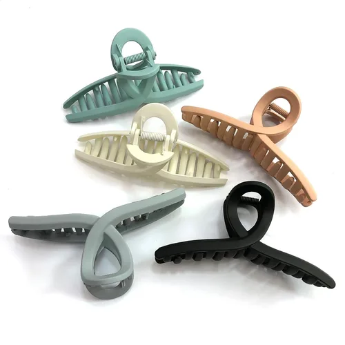 Vista 13 de Pinzas para el cabello de 4.3 pulgadas, grandes, antideslizantes, grandes mate, clip de mariposa para cabello fino y grueso, paquete de 4