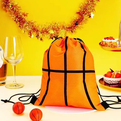 Vista 8 de 12 bolsas pequeñas deportivas con cordón para dulces para fiesta deporte con cordón para regalo regalos como se ve en las fotos Estilo de baloncesto