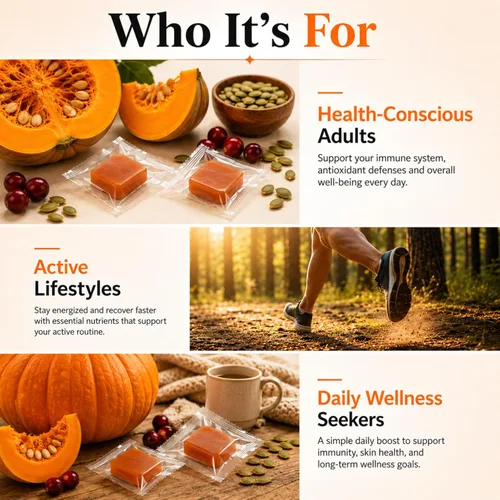Vista 4 de Gomitas de belleza de aceite de semilla de calabaza 3000mg, palma enana americana, biotina 2500mcg, E