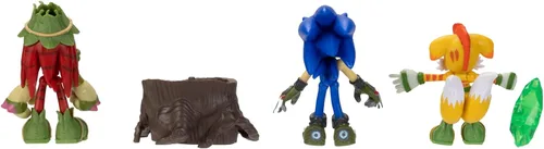 Vista 4 de Sonic Prime - Figuras de acción de 2.5 pulgadas con temática de Laberinto de Jaula Bos, 5 piezas: Sonic, Gnarly Knuckles, Mangey Tails, Tocón