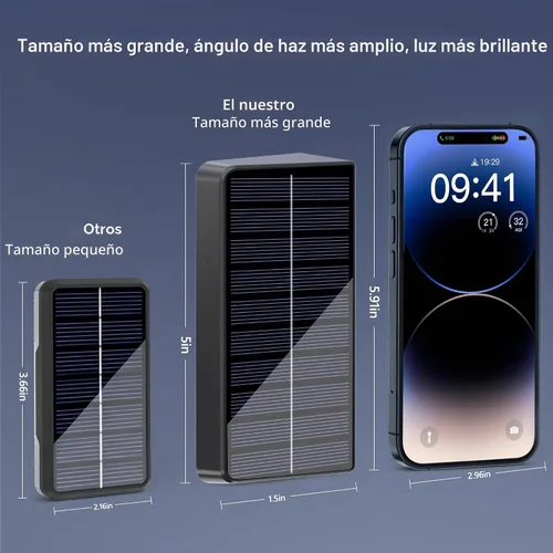 Vista 5 de Brizled Luces solares para valla al aire libre, paquete de 8 luces patrióticas para valla al aire libre, 9 colores y 11 modos RGBCW que cambian