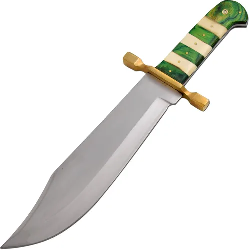 Vista 3 de Cuchillo de caza de hoja fija de 15 '' con funda de cuero (BGW)