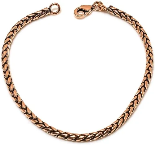 Vista 2 de Unisex Copper Healing Bracelet Solid Magnetic Therapy Bangle Natural Pain Relief Gift for Men & Women 5-10 inch