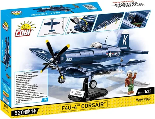 Vista 2 de COBI Colección Histórica Guerra de Corea F4U-4 ™ Corsair® Avión
