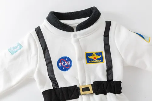 Vista 4 de Disfraz de astronauta para bebé, traje espacial para fiesta de cosplay, overol de Halloween