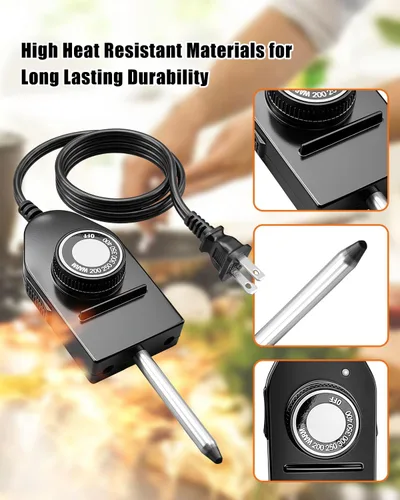 Vista 4 de Sonda de control de calor 06900 apta para utensilios de cocina eléctricos Presto Reemplazo del cable del termostato, compatible con sartenes
