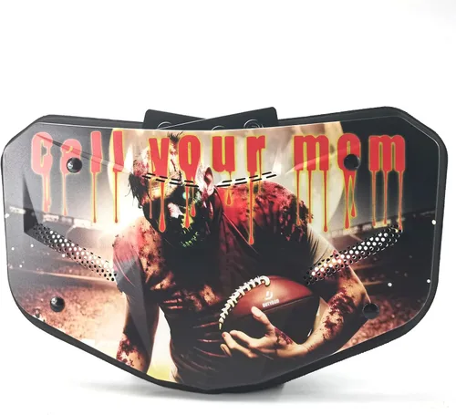 Vista 2 de Placa trasera de fútbol, protector trasero para jugadores de fútbol, placas traseras de fútbol con rejillas de ventilación, protección