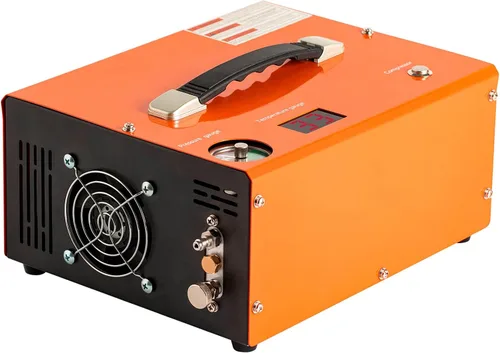 Vista 8 de Compresor de aire PCP 4500Psi/30Mpa, bomba de llenado rápido sin aceite de 300 W con apagado automático, doble potencia 12 V CC y 110 V CA