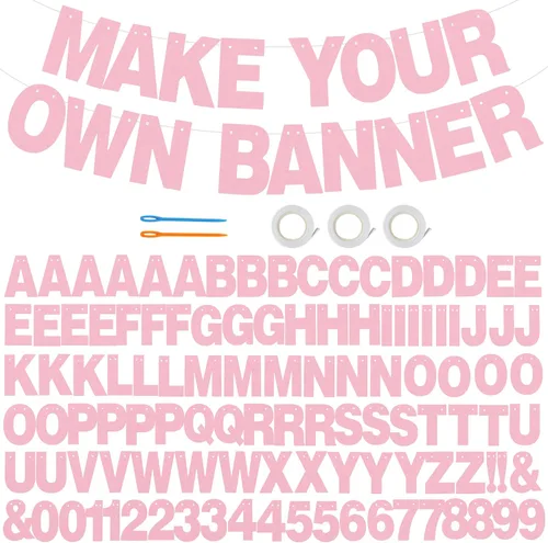 Vista 61 de 116 piezas de letras de la A a la Z DIY Banner personalizado Colorido