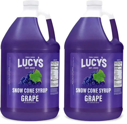 Vista 8 de Lucy's Family Owned – Jarabe para cono de nieve de raspado – 1 galón (128 onzas)