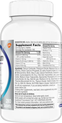 Vista 16 de Centrum Minis Silver Multivitamínico para hombres 50 Plus, suplemento multivitamínico/multimineral, vitamina D3, vitaminas B y zinc, ingredientes