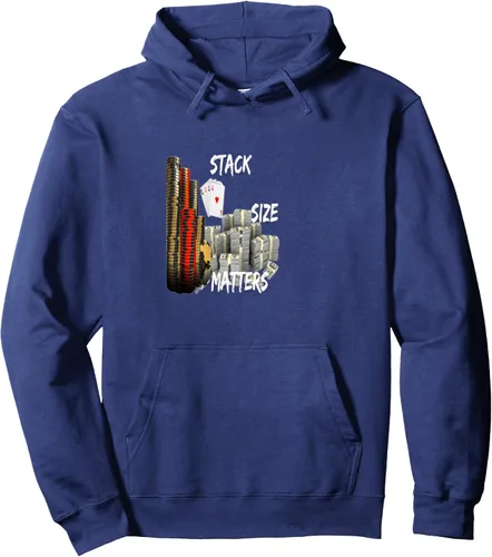 Vista 4 de Stack Size Matters - Sudadera con capucha de Poker / Texas Holdem, Negro