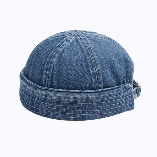Vista 6 de jerague Gorros sin ala con hebilla de cuero ajustable Street Casual Docker Beanie Skull Caps