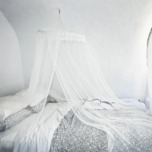 Vista 5 de Toldo de cama de princesa, el agujero más pequeño: malla 380, cortina de instalación, rápida y cómoda.
