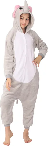 Vista 5 de Disfraz de franela para niños, disfraz de Halloween, Pascua, animales, cosplay para niñas y niños, una pieza