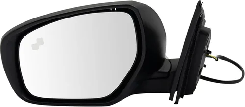 Vista 127 de TRQ Espejo plegable con calefacción eléctrica del lado del conductor con indicador de punto ciego pintura a juego negro liso compatible con Kia