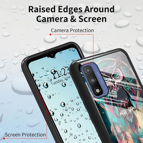 Vista 400 de Funda para Motorola Moto G Stylus 5G 2021 de vidrio templado, funda negra con diseño de mujer negra africana para mujeres y hombres, antiarañazos, a