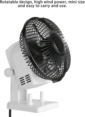 Vista 5 de Dioche Mini ventilador eléctrico de uñas con flujo de aire de 13 W de alto, ventilador de escritorio portátil con 2 ajustes de velocidad