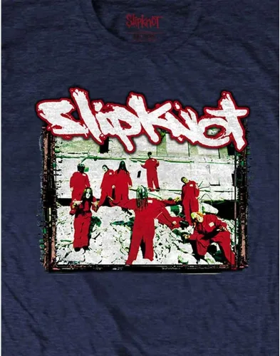 Vista 7 de Slipknot Camiseta ajustada para hombre 20th Anniversary Tattered & Torn (Back Print) Negro