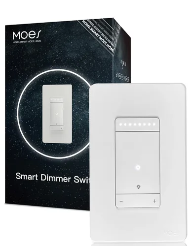 Vista 15 de MOES Interruptor de Luz Inteligente WiFi de 2da Generación, Interruptor de Pared 2.4GHz, Cable Neutro Requerido, Control Remoto por APP Smart Life