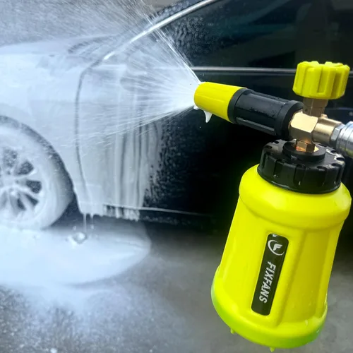 Vista 6 de Cañón de espuma FIXFANS con adaptador de repuesto para Portland Husky Ryobi Wide Neck Pressure Washer Snow Foam Lance, Heavy Duty Power Washer