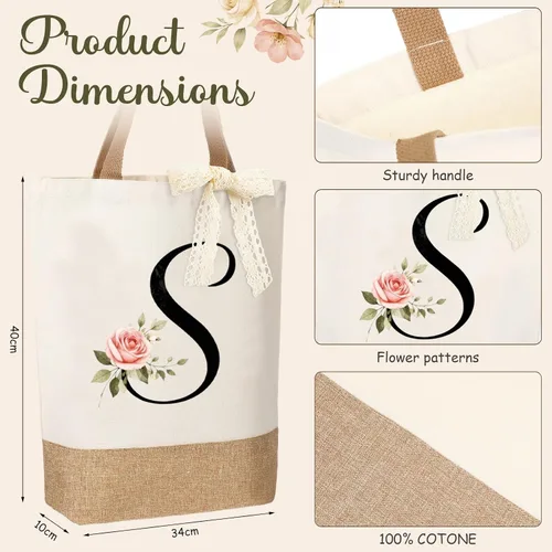 Vista 3 de Kacctyen Regalos iniciales con monograma para mujer, Blanco principal