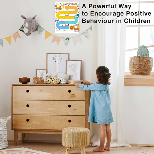 Vista 4 de Tabla de recompensas temáticas de construcción, 10 tablas de comportamiento para niños con 216 calcomanías redondas, tabla de responsabilidad