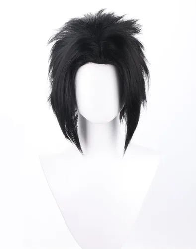 Vista 12 de COSPLAZA Peluca de cosplay de niña larga y recta azul profundo de pelo completo de anime