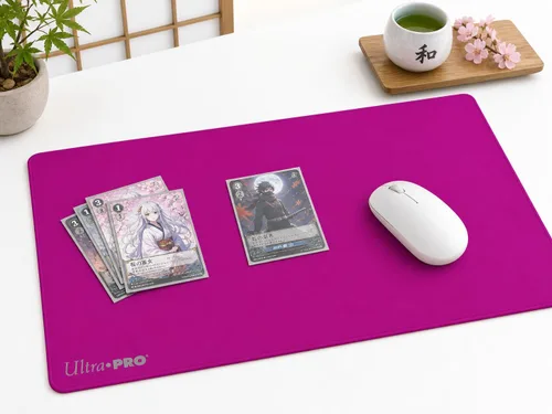 Vista 2 de Ultra Pro Juego de cartas con tapete de juego rosa sólido