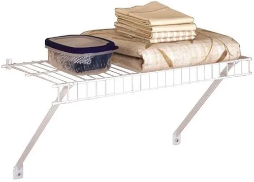 Vista 17 de Rubbermaid: kit de estante de lino para montaje directo, longitud de 3 pies, color blanco