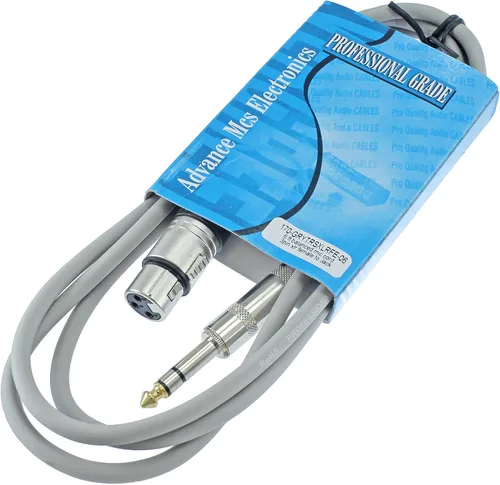 Vista 4 de Cable de conexión de audio profesional XLR hembra TRS de 1/4 pulgadas a 3 pines equilibrado y blindado (3 pies de largo, verde)