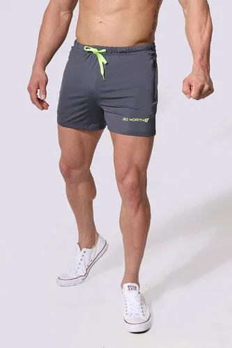 Vista 3 de Jed North Pantalones cortos ajustados de 4 pulgadas para hombre, para culturismo, entrenamiento, gimnasio, correr, pantalones cortos ajustados