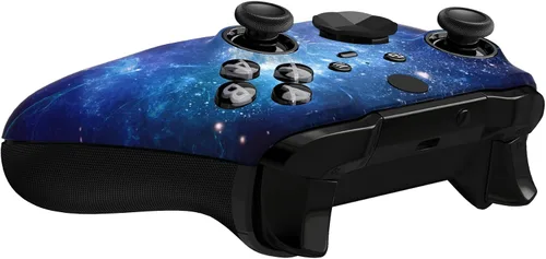 Vista 9 de eXtremeRate Blue Nebula Replacement Faceplate Cover for Xbox One Elite Controller Series 2 (Model 1797), Soft Touch Front Housing Shell Case &