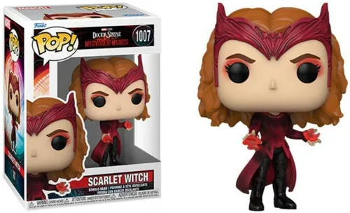 Vista 2 de POP Marvel: Doctor Strange Multiverse of Madness - Figura de vinilo de Funko de la bruja escarlata (con funda protectora de caja compatible)