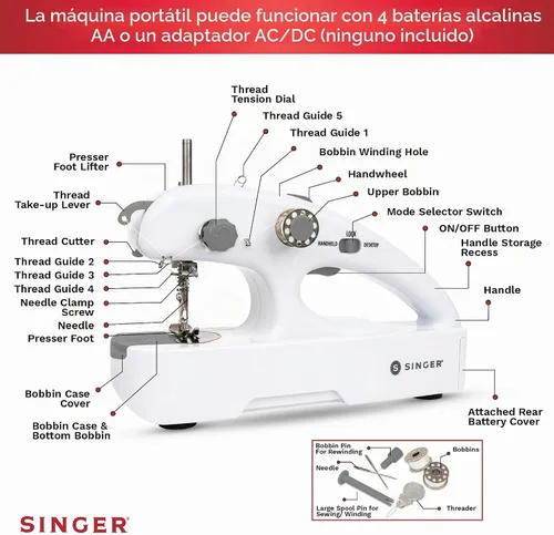 Vista 9 de SINGER Stitch Quick + Paquetes de Máquina de Reparación Portátil Inalámbrica (Dos Hilos Stitch Quick + y Paquete)